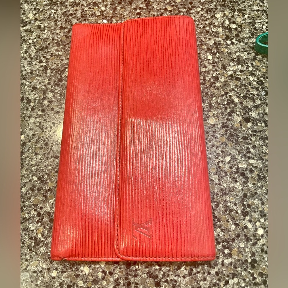 Louis Vuitton Red Edi Leather Wallet